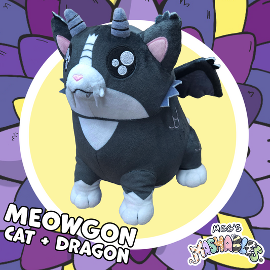 Meowgon Plush: Cat + Dragon